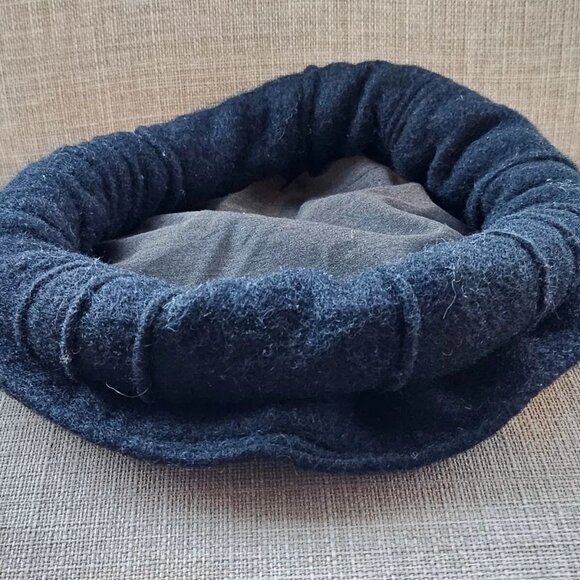 Men Winter Hat CHITRAL Topi Black Wool Round Cap Tradition Warm Hat Handmade - Picture 7 of 10